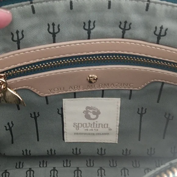 Spartina 449 Blue and Tan Crossbody Bag - Picture 10 of 16